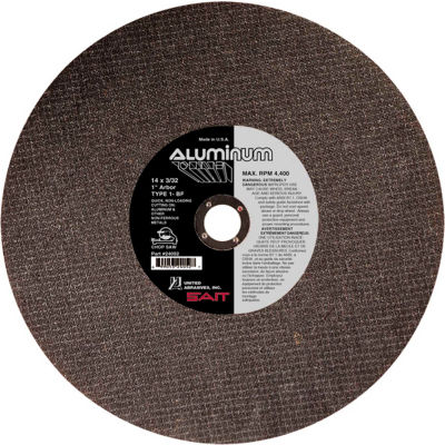 United Abrasives - Sait 24052 Cut Off Wheel Type 1 A46N 14" x 3/32" x 1" 46 Grit Aluminum Oxide - Pkg Qty 10