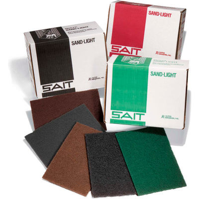 United Abrasives - Sait 77447 Sand-Light Hand Pad 6 " x 9" Maroon Non-Woven Medium - Pkg Qty 20