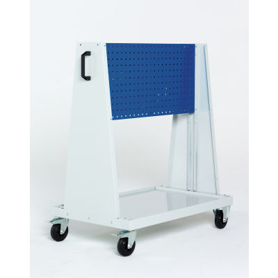 39x18x47"Trolley - 1 Perfo Panels - Louvered Panel