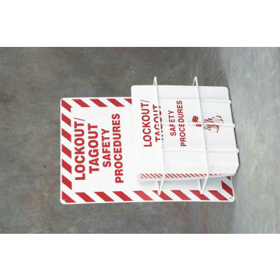 Accuform KSS142 Lockout Procedure Station, Aluminum, 14-1/4"W X 21-1/5"H