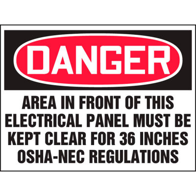 Accuform LELC002XVE Electrical Hazard Label, Danger, 5"W x 3-1/2"H, Dura-Vinyl™, 1/Each