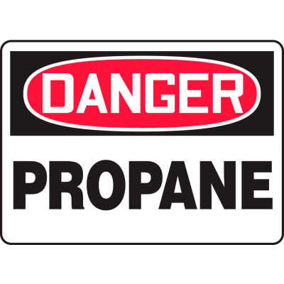 Accuform MCHL083VS Danger Sign, Propane, 10"W x 7"H, Adhesive Vinyl