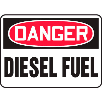 Accuform MCHL224VS Danger Sign, Diesel Fuel, 10"W x 7"H, Adhesive Vinyl