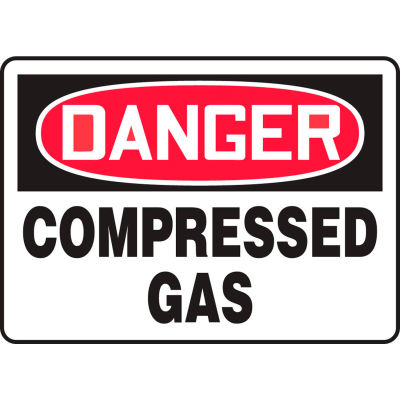 Accuform MCPG104VS Danger Sign, Compressed Gas, 14"W x 10"H, Adhesive Vinyl