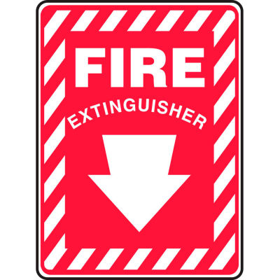 Accuform MFXG417VS Fire Extinguisher Sign, 7"W x 10"H, Adhesive Vinyl