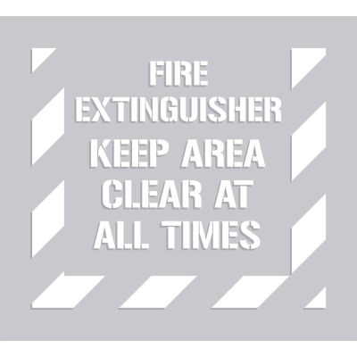 Accuform PMS325 Floor Stencil - Fire Extinguisher, Keep Clear - 36" x 36"