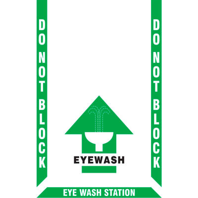 Accuform PSR527 Slip-Gard™ Floor Marking Kit - Eye Wash, Do Not Block