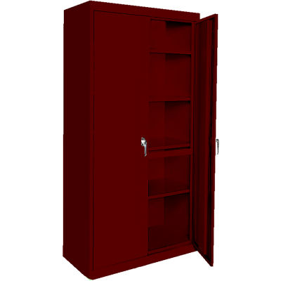 Steel Cabinets USA AAH-42RB-WR Storage Cabinet All-Welded 42"Wx18"Dx72"H Wine Red