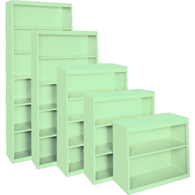 Steel Cabinets USA BCA-363013-PT-GRN Bookcase All-Welded 36"Wx13"Dx30"H Black