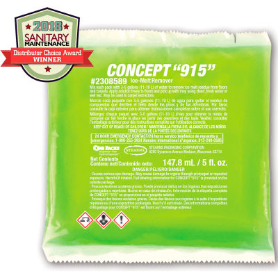 Stearns Concept 915 Ice Melt Residue Remover - 5 oz. Packs, 36 Packs/Case - 2308589