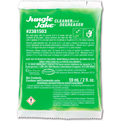 Stearns Jungle Jake Cleaner Degreaser - 2 oz Packs, 72 Packs/Case - 2381503