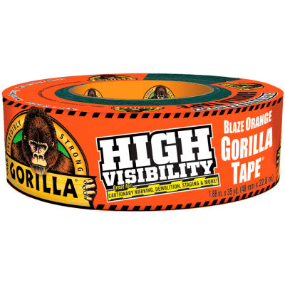 1.88" x 35 yd Pack of 1 Gorilla High Visibility Duct Tape Blaze Orange, 