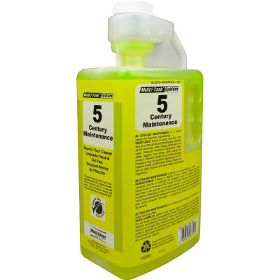 Multi-Clean® 5 Century Maintenance Neutral Floor Cleaner, Lemon, 2L Bottle, 4 Bottles - 908752