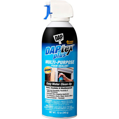 DAPtex® Plus Multi-Purpose Latex Foam Sealant - 12.0 oz., White - 7079818836 - Pkg Qty 12