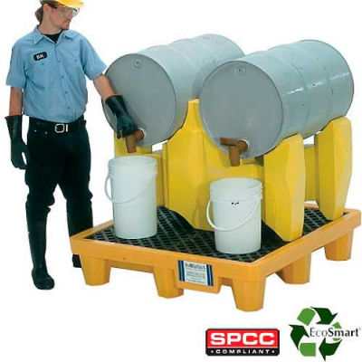 UltraTech Ultra-Drum Rack 2 Drum Containment System® 2384 with Drain
