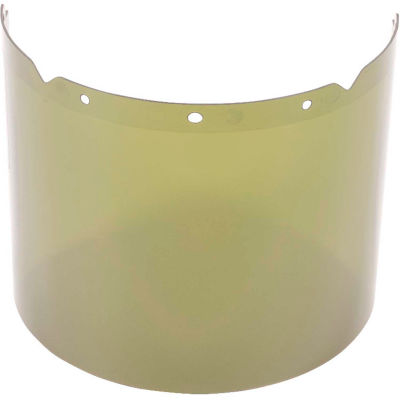 MSA V-Gard® Visor, PC, Shade 3 IR, Molded, 8"W x 17"L x .098"H - Pkg Qty 5