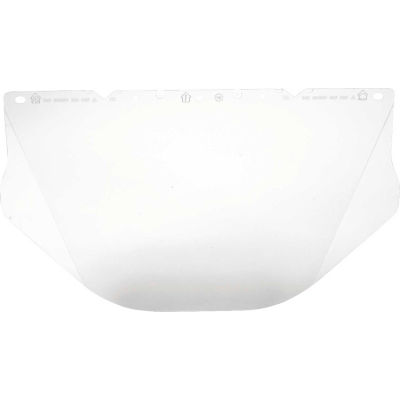 MSA V-Gard® Visor, Contoured, Clear PC 9.5"W x 17"L x .04"H - Pkg Qty 10