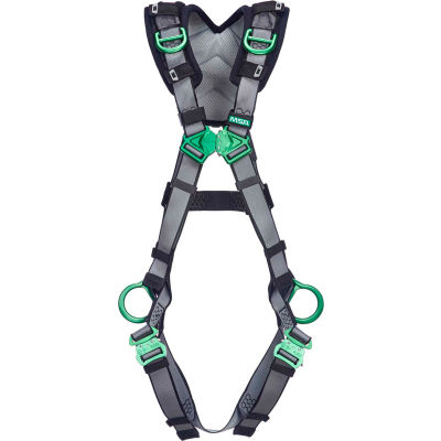 V-FIT™ 10194887 Harness, Back/Hip/Shoulder D-Rings, Quick-Connect Leg Straps,Super Extra Large