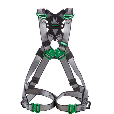 V-FIT™ 10195074 Harness, Back & Shoulder D-Rings, Quick-Connect Leg Straps, Standard