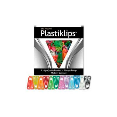 Baumgartens® Plastiklips Paper Clips, Large, 1-3/8" x 7/8", Assorted, 200/Box