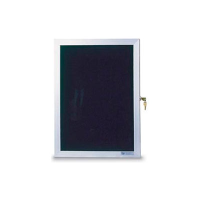 United Visual Products 36"W x 36"H Slim Style Enclosed Letter Board with Satin Frame
