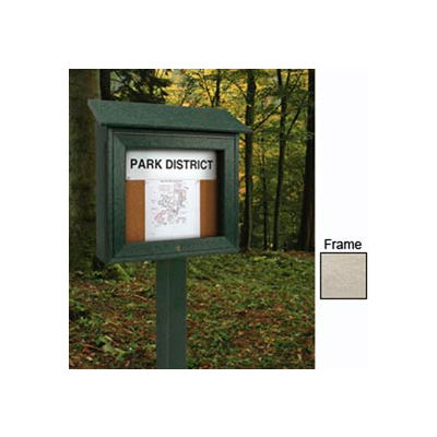 United Visual Products 18"W x 16"H Mini Cork Message Board with Light Gray Frame