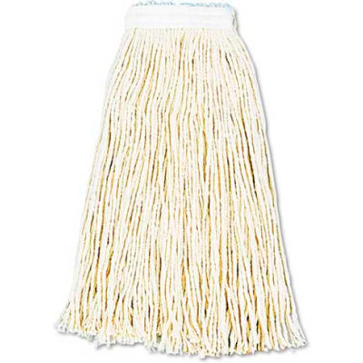 16 Oz. Premium Standard Cut-End Cotton Wet Mop Head, White 12/Pack - UNS216CCT