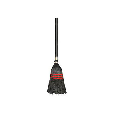 38" Poly Bristle Lobby Broom, Black 12/Pack - UNS951BP