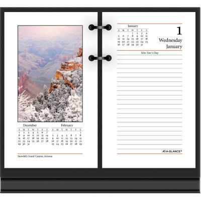 AT-A-GLANCE® Photographic Desk Calendar Refill, 3 1/2 x 6, 2021