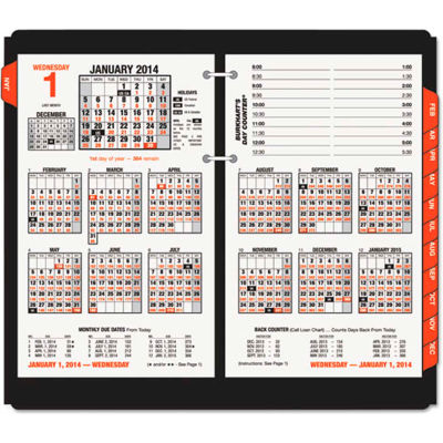 AT-A-GLANCE® Burkhart's Day Counter Desk Calendar Refill, 4.5 x 7.38, White, 2022