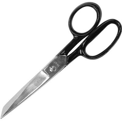 Clauss 10259 Forged Nickel Plated Straight Office Scissors, 7", Black