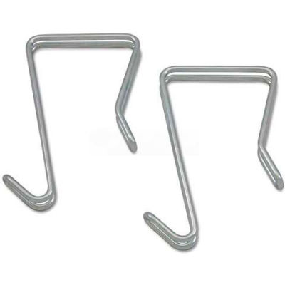 Alera CHSNGL Single Sided Partition Garment Hook, Silver, Steel, 2/PK