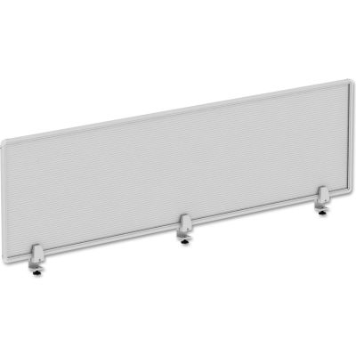 Alera® Polycarbonate Silver Desktop Partition Privacy Panel, 65"W