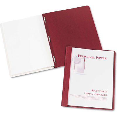 Avery® Durable Clear-Front Report Cover, Tang Clip, LTR, 1/2" Cap, Clear/Red, 25/Box