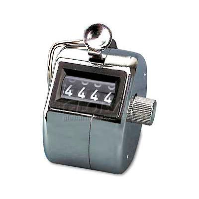 Bates 9841000 Tally I Hand Model Tally Counter, Registers 0-9999, Chrome