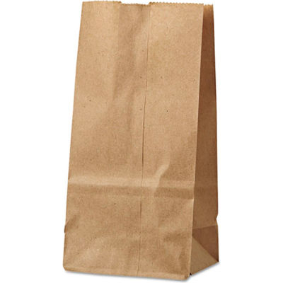 Duro Bag Paper Grocery Bags #2, 4-5/16"W x 2-7/16"D x 7-7/8"H, Kraft, Pack of 200