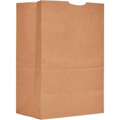 Paper Grocery Bags 1/6 BBL, 12"W x 7"D x 17"H, Kraft, 500 Pack