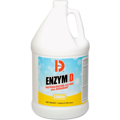 Enzym D Digester Liquid Deodorant Lemon Scent, Gallon Bottle 4/Case - BGD1500