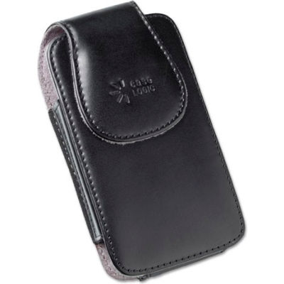 Case Logic® Vertical Phone Pouch for Belt, Leather, Black
