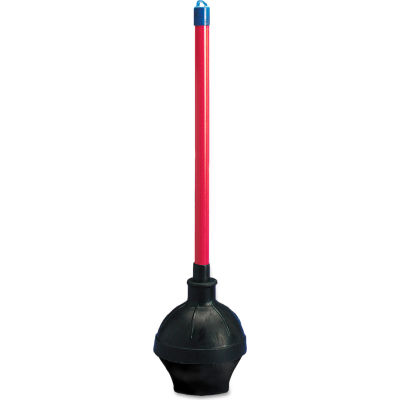 Unisan 6" Dia. Toilet/Drain Plunger Head W/ 20" Plastic Handle, 6 Pack - BWK09201