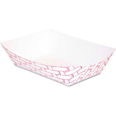 Boardwalk® Paper Food Baskets, 4 Oz. Capacity, Red/White