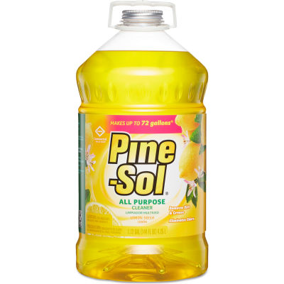 Pine-Sol® Multi-Surface Cleaner & Deodorizer, Lemon, 144 oz. Bottle, 3 Bottles - 35419