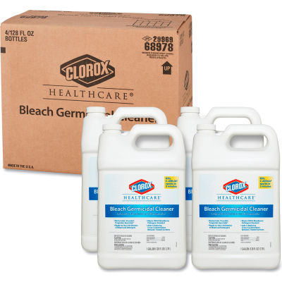 Clorox® Healthcare® Bleach Germicidal Cleaner, 1 Gallon Refill, 4 Bottles/Cs - 68978