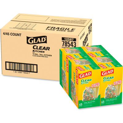 clear tall kitchen trash bags