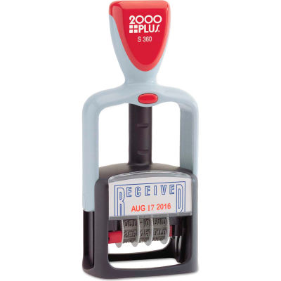 2000 PLUS® Two-Color Word Dater, 1 3/4 x 1, "Received", Self-Inking