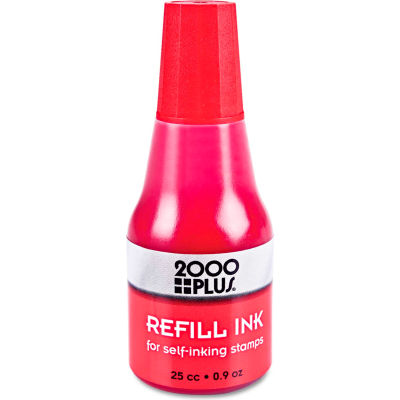 2000 PLUS® 2000 PLUS Self-Inking Refill Ink, Red, .9 oz. Bottle