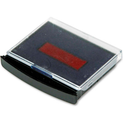 COSCO Replacement Ink Pad for 2000 PLUS Two-Color Word Daters, Blue/Red