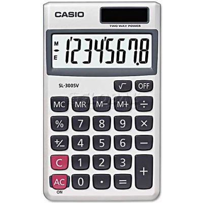 Casio® SL-300SV Handheld Calculator, 8-Digit LCD
