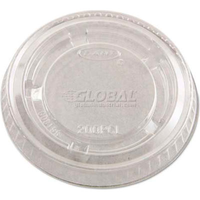 Dart® Portion Cup Lids, Fits 1-1/2-2 oz. Cups, Plastic, Clear, 2500/Carton
