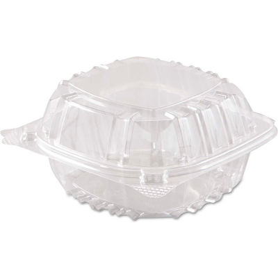 Hinged Lid Plastic Containers 6" x 5-13/16" x 3" 1 Compartment - 500 Pack